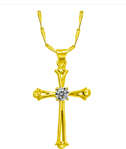 Bold cross pendant necklace
