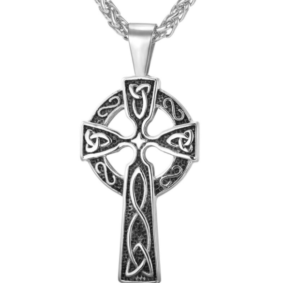 Titanium Steel Cross Pendant with Vintage Necklace