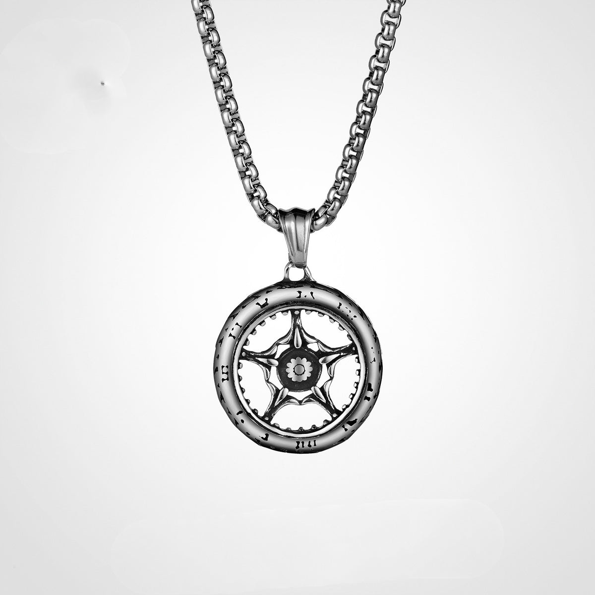 Wholesale High-Quality Stainless Steel Men's Punk Star Pendant