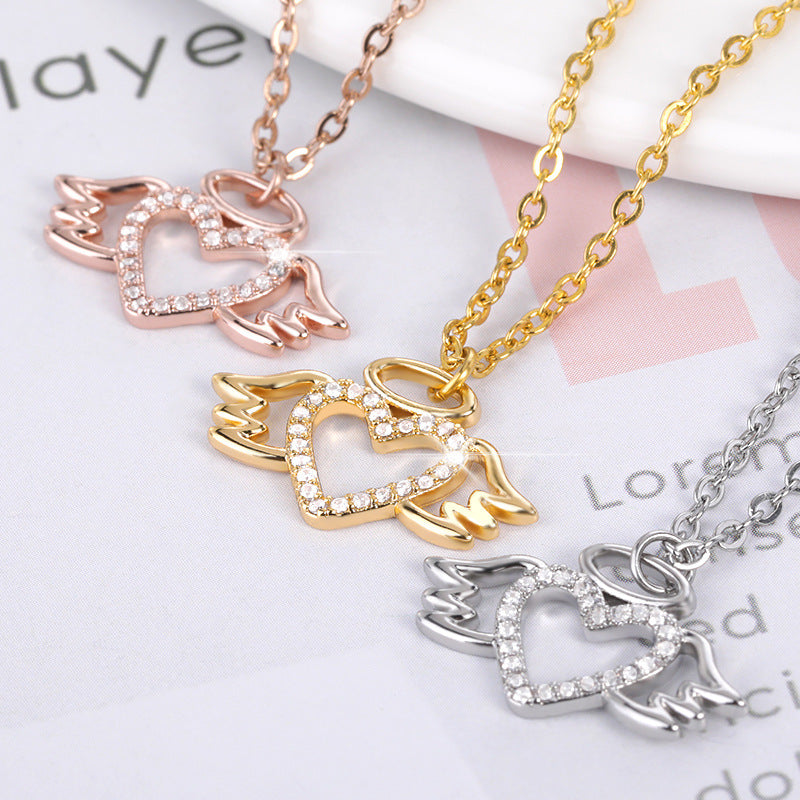 Trendy Minimalist Cross Pendant Necklace with Zirconia