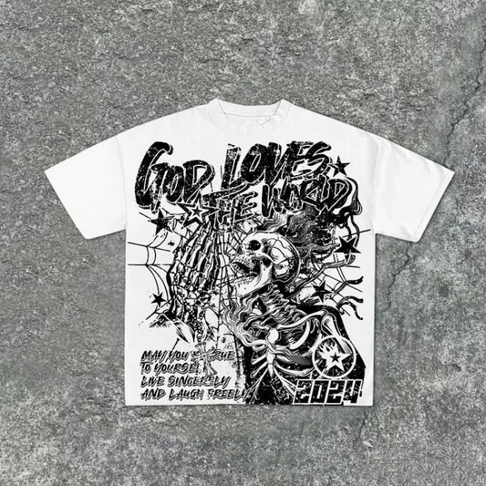 Oversized Punk Rock Hip-Hop T-Shirt