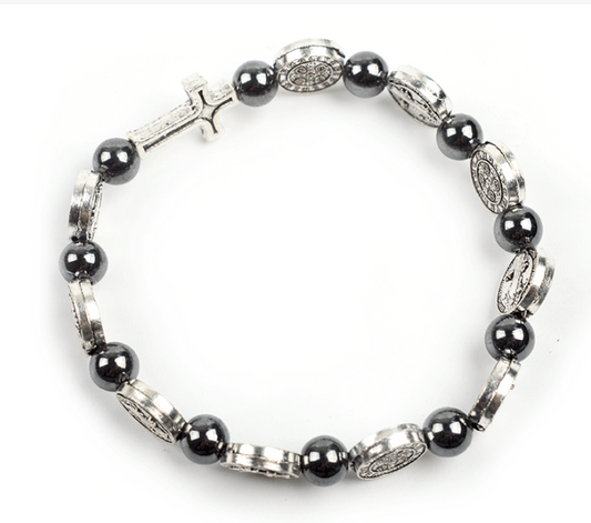 Handcrafted São Bento Bracelet with Hematite Beads (One Piece)
