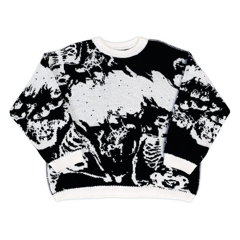 Camisola Jacquard de Manga Comprida Larga