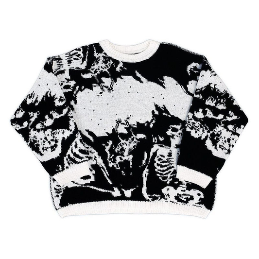 Camisola Jacquard de Manga Comprida Larga