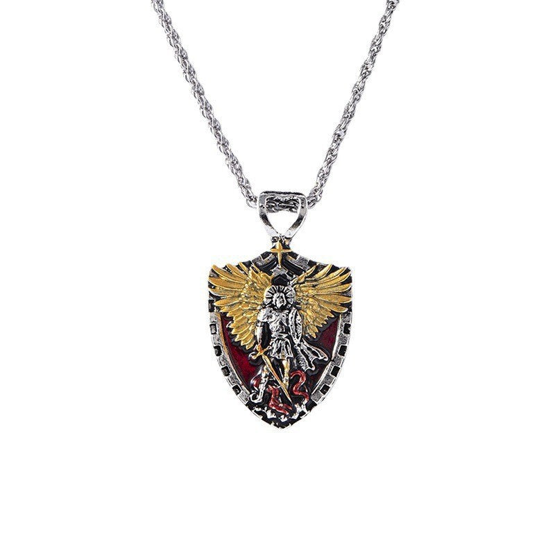 Guardian Angel Shield Necklace