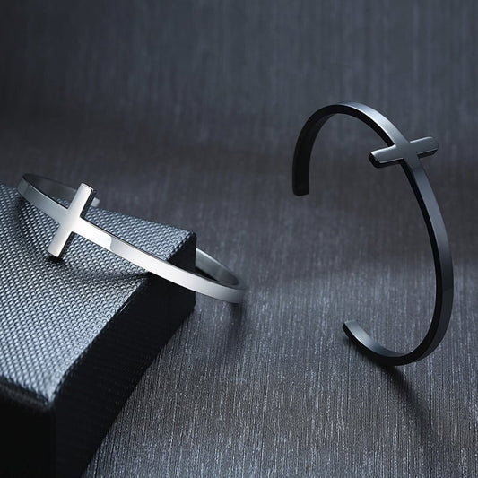 Stainless steel cross bracelet