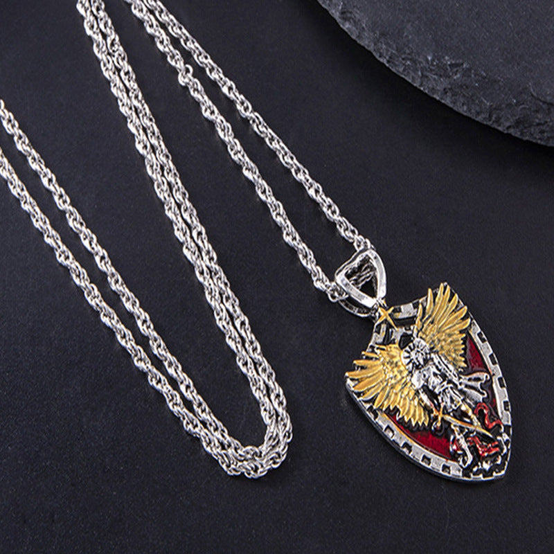 Guardian Angel Shield Necklace