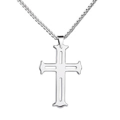Retro Cross Pendant Diamond Necklace for Men