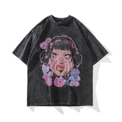 Retro Skull Graphic Cotton T-Shirt for Men