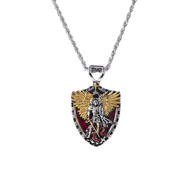 Guardian Angel Shield Necklace