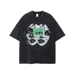 Retro Skull Graphic Cotton T-Shirt for Men