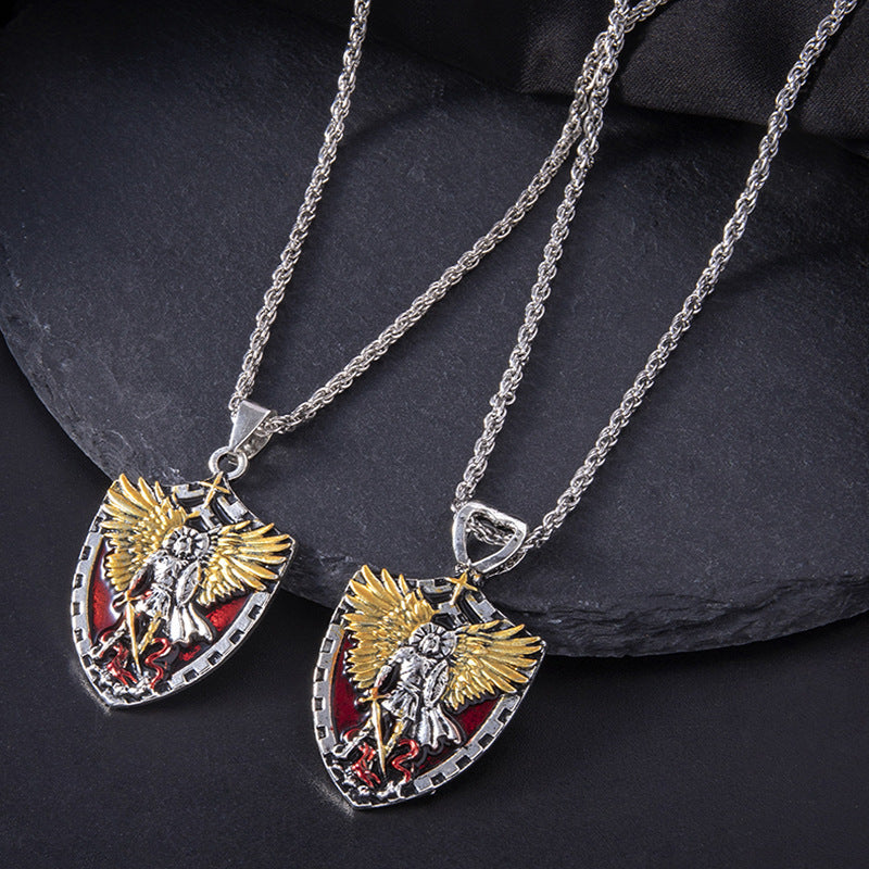 Guardian Angel Shield Necklace