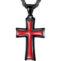 Minimalist Stainless Steel Cross Pendant Necklace