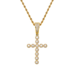 Retro Hip Hop Ice Sugar Cross Pendant Necklace for All